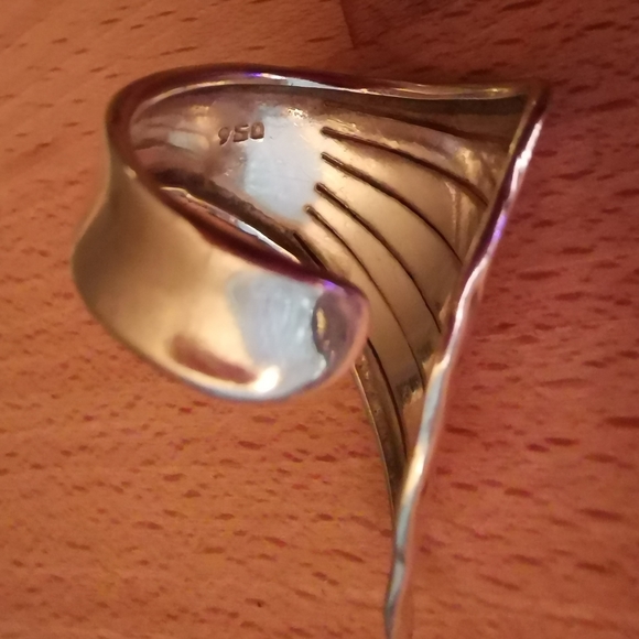 COPY - 950 sterling silver ring adjustable Peru handmade - Picture 2 of 4